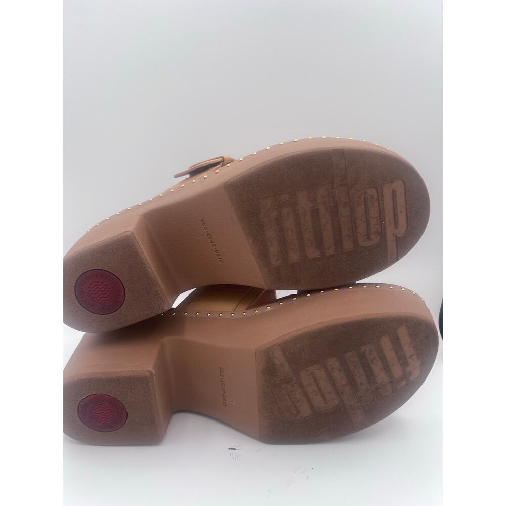 FitFlop Leather Slide Sandals with Buckle - Tan - Modern Comfort Footwear - Picture 6 of 6